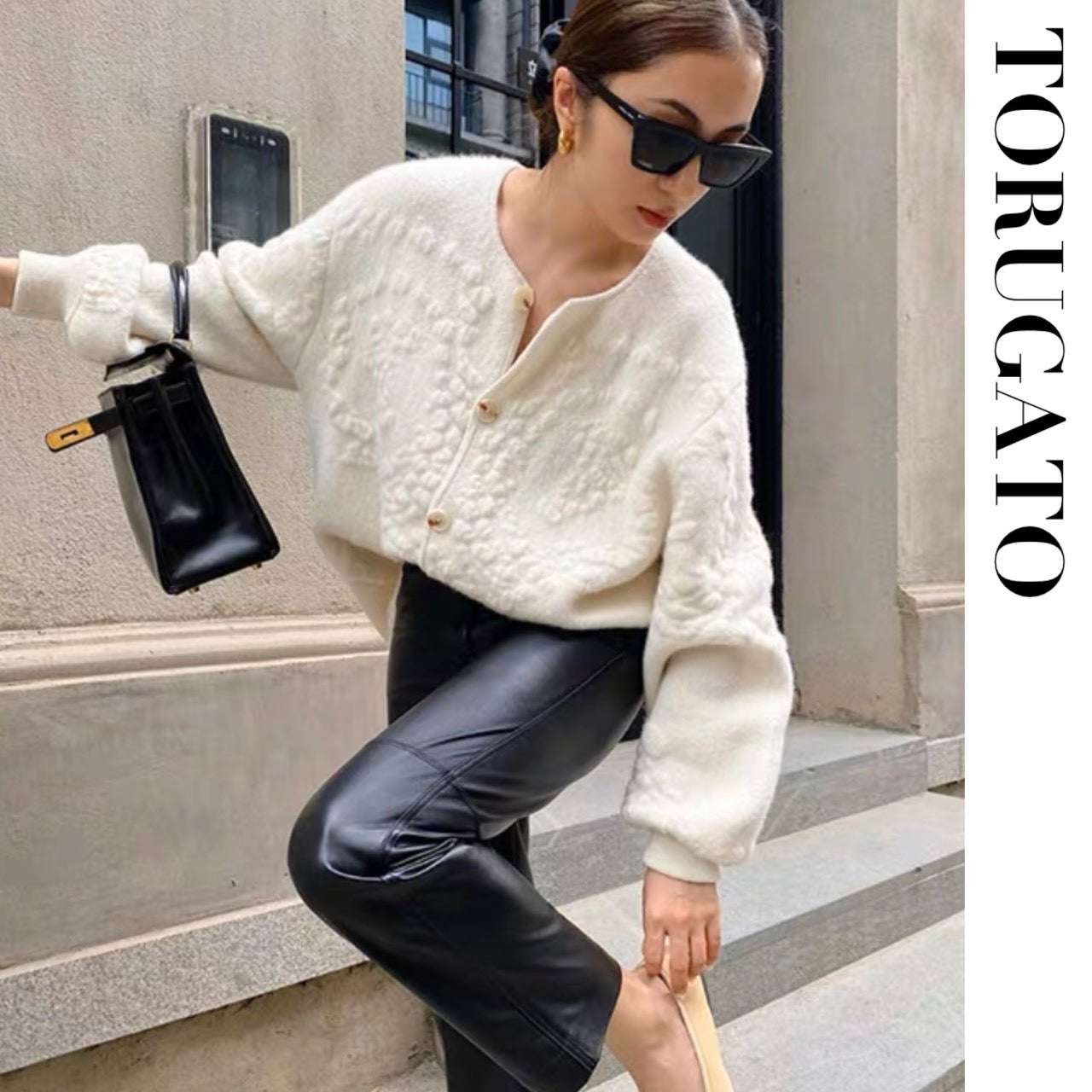 即日発送】ジャガード柄ドルマンカーディガン – TORUGATO 