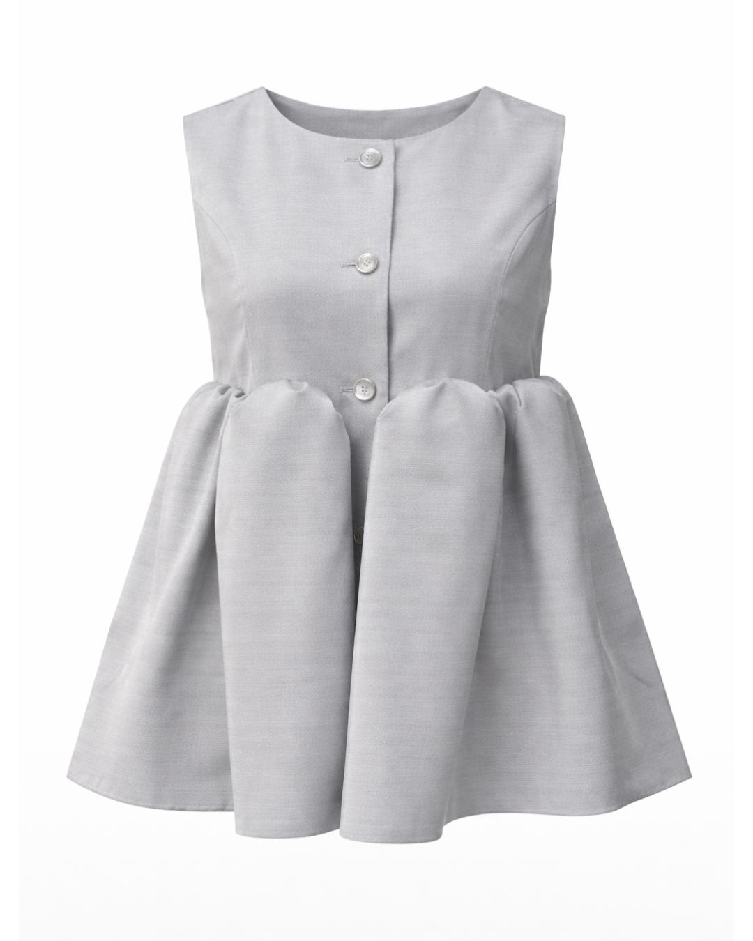 【５月中旬発送】Sleeveless Balloon Peplum Top