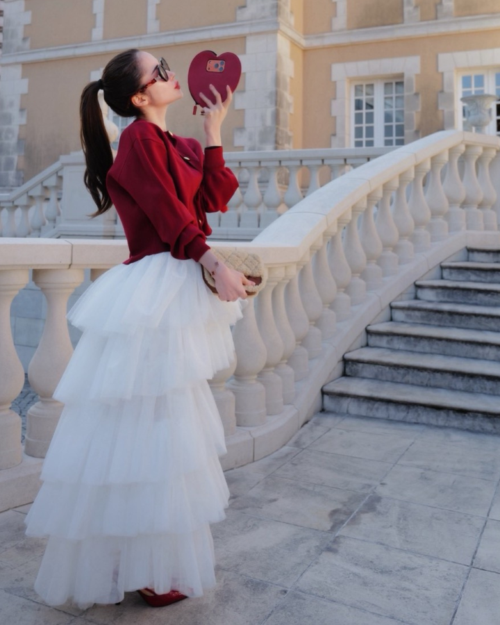 【Lサイズ即日発送】パリレイヤードチュールスカート