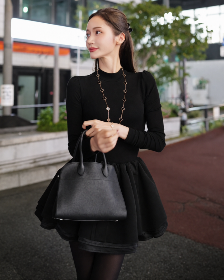 フィットペプラムワンピース