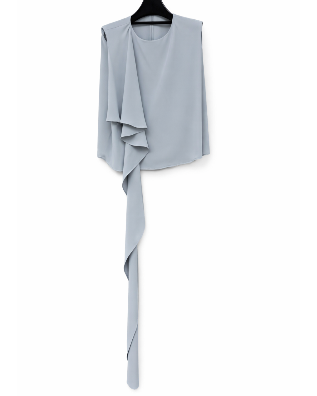【即日発送】Matte satin blouse with stole