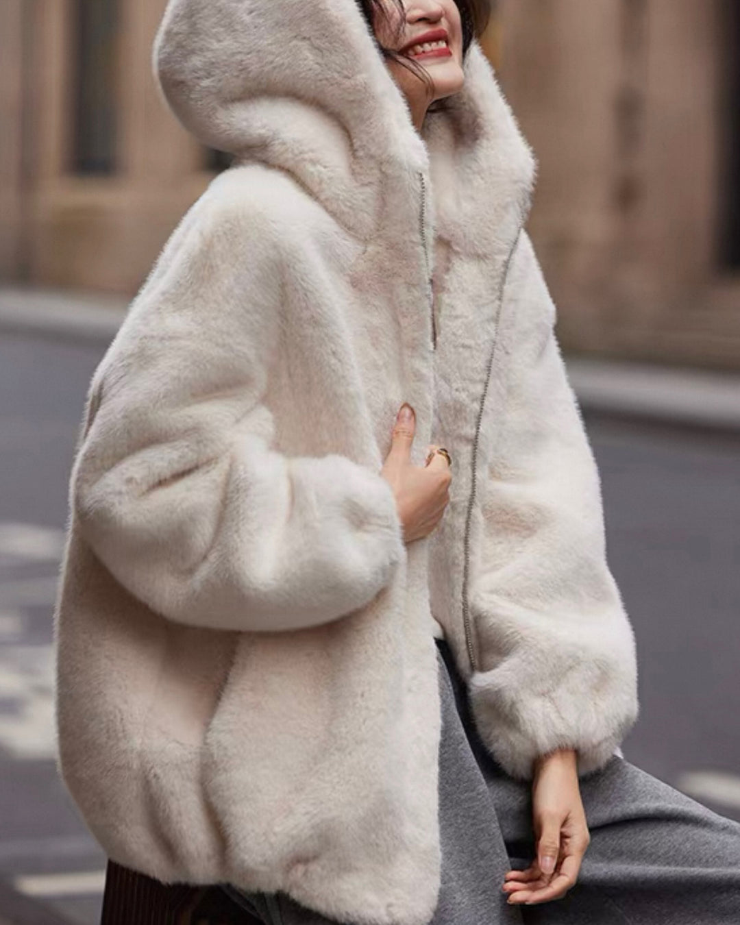 プリュムフーデッドコート