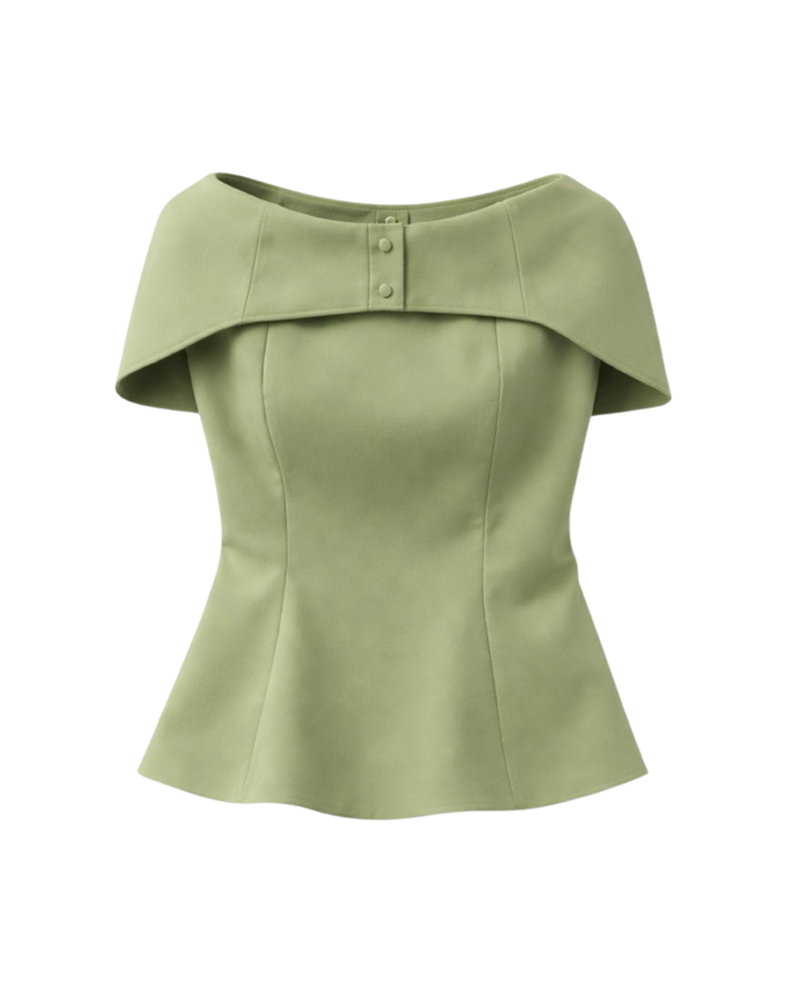 【即日発送】Noir Cape Line Blouse