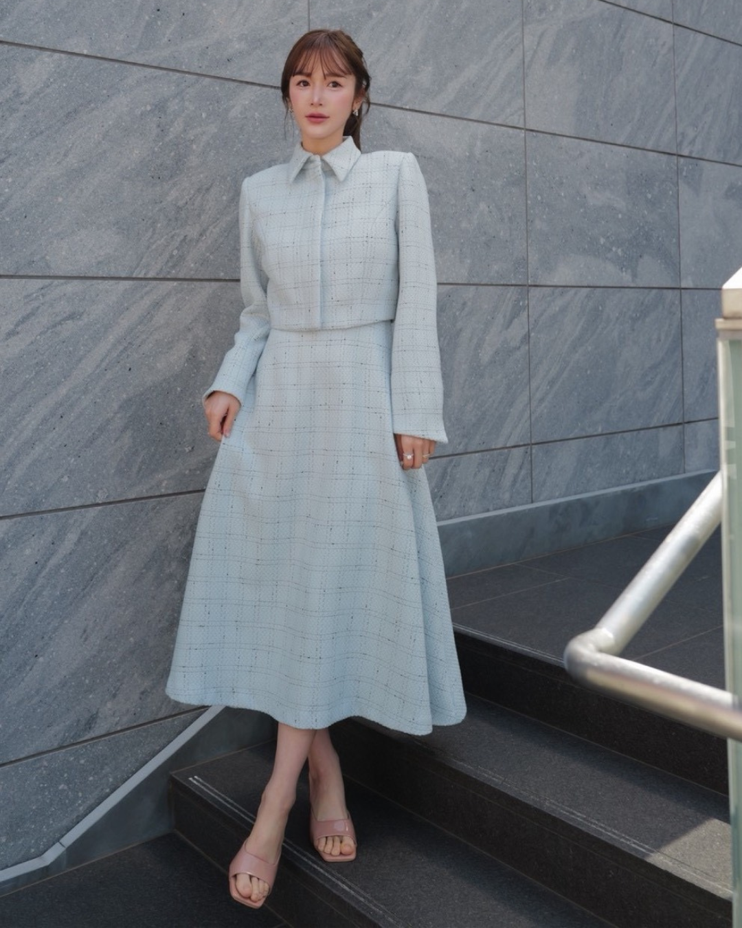 【5月中旬発送】Check Jacquard Cropped Jacket