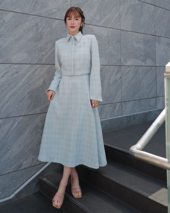 【5月中旬発送】Check Jacquard Cropped Jacket