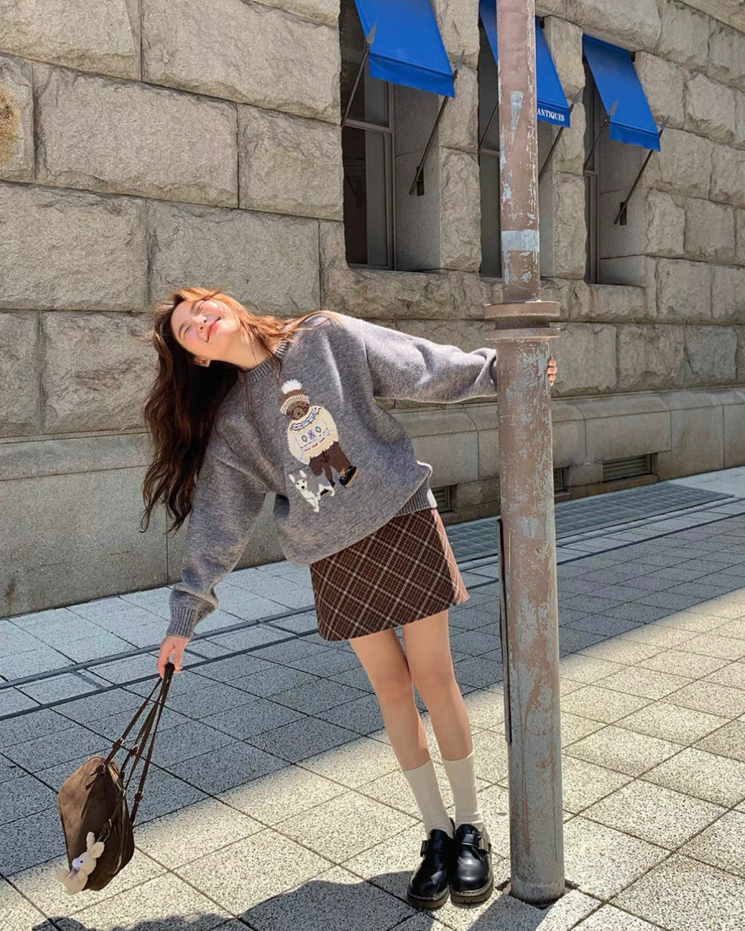 ベア＆ドッグジャガードニットプルオーバー