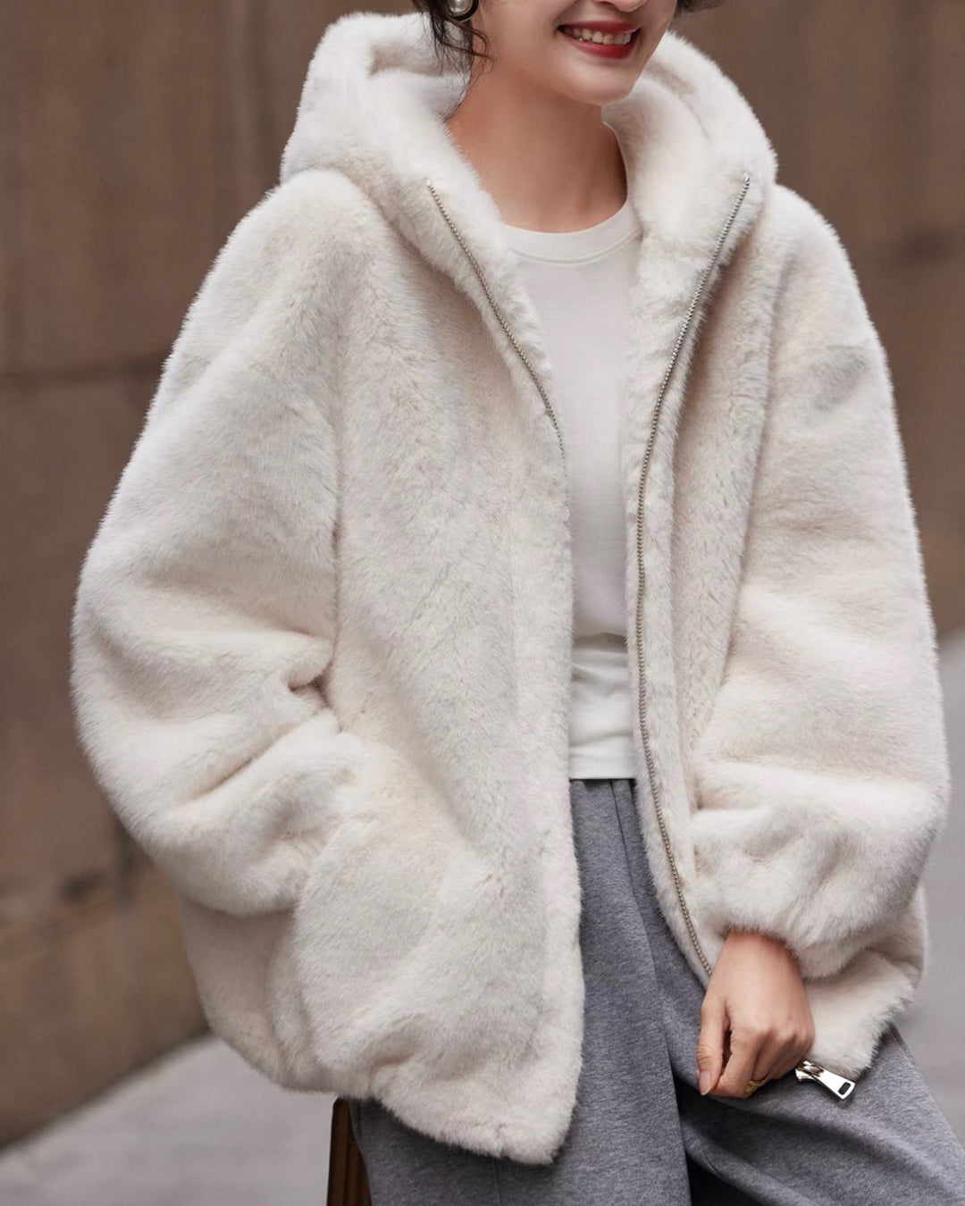 プリュムフーデッドコート