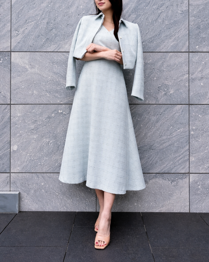 【5月中旬発送】Check Jacquard Cropped Jacket