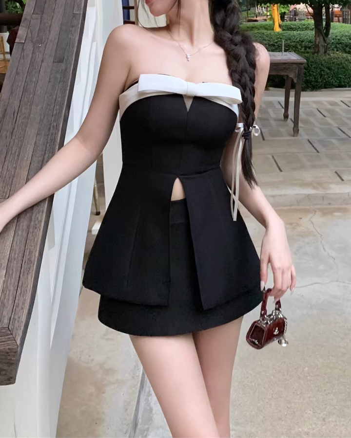 ボウタイカラービスチェトップス