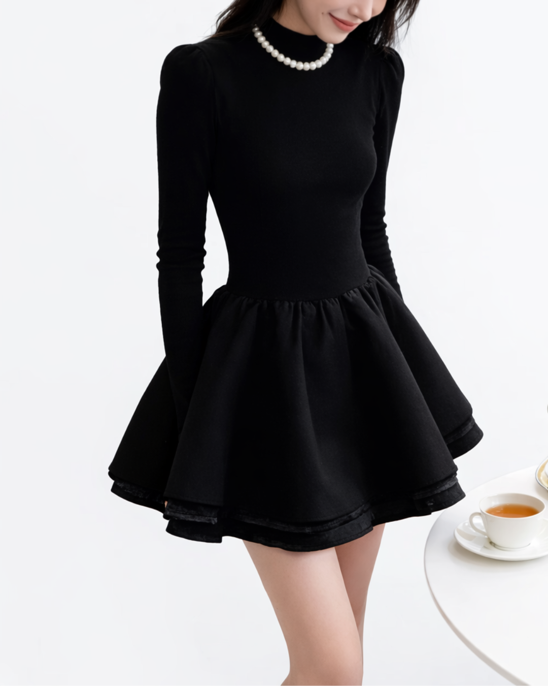 フィットペプラムワンピース