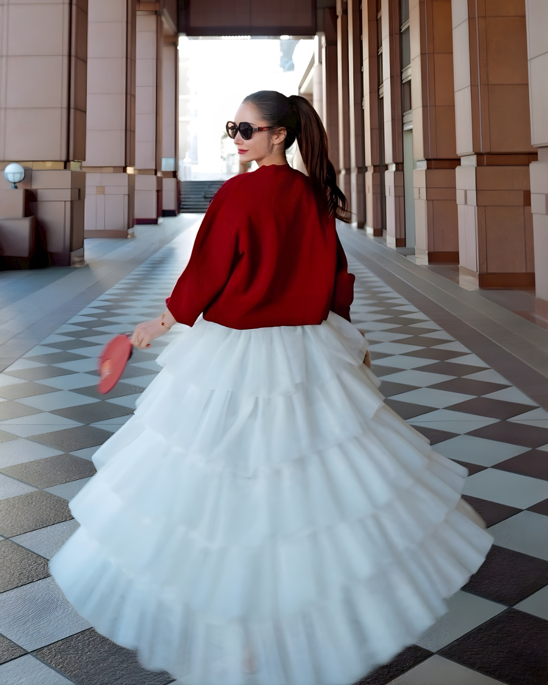 【Lサイズ即日発送】パリレイヤードチュールスカート