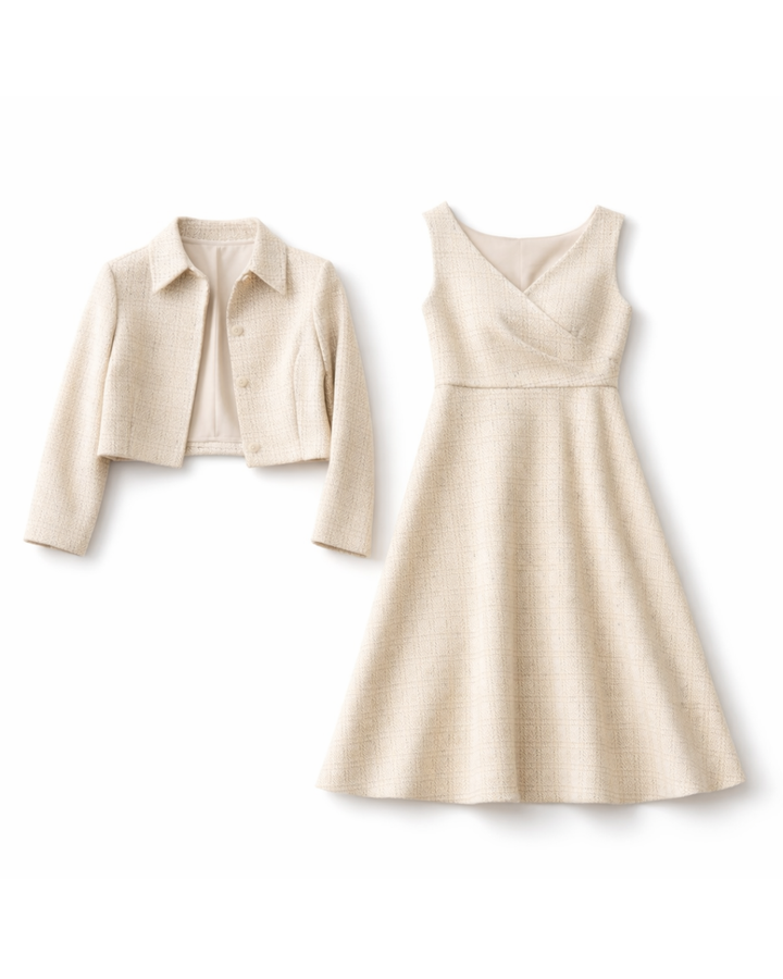 【5月中旬発送】Check Jacquard Cropped Jacket