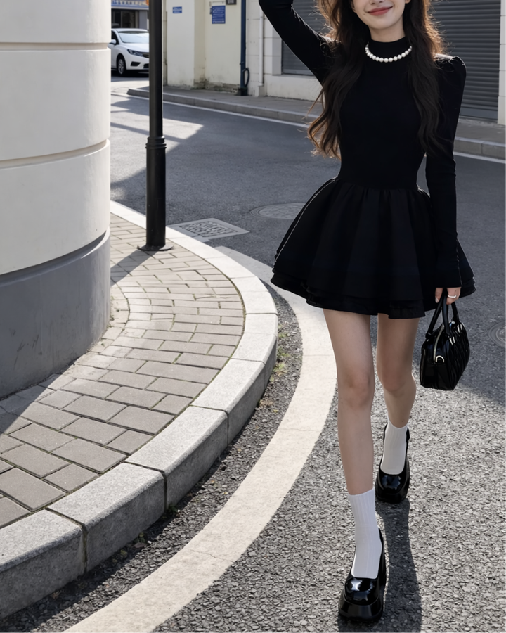 フィットペプラムワンピース