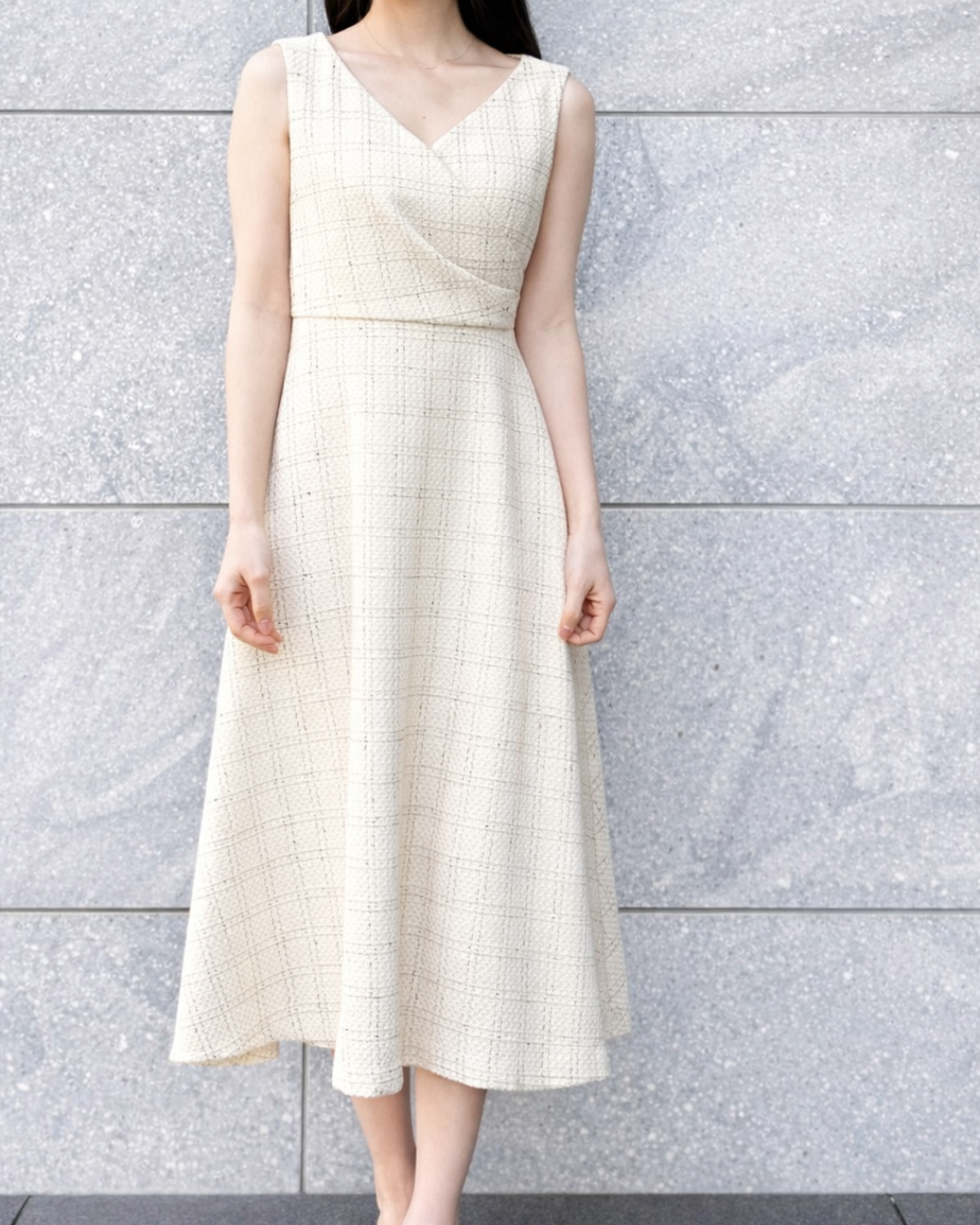 【5月中旬発送】Check Jacquard Flare One-piece