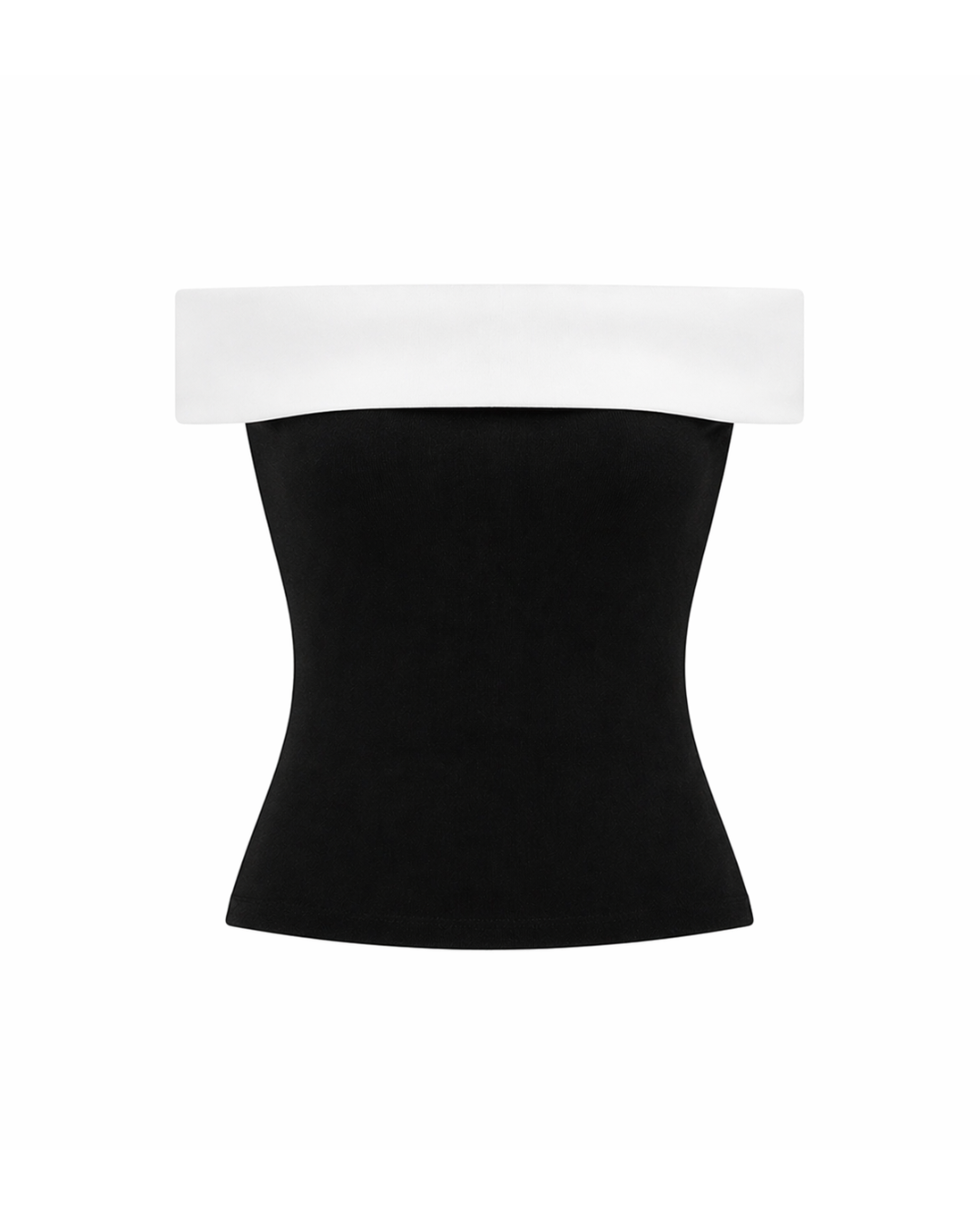 [Same-day shipping] Off-the-shoulder bicolor knit