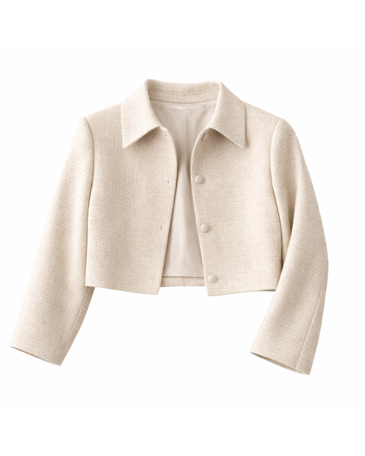 【5月中旬発送】Check Jacquard Cropped Jacket