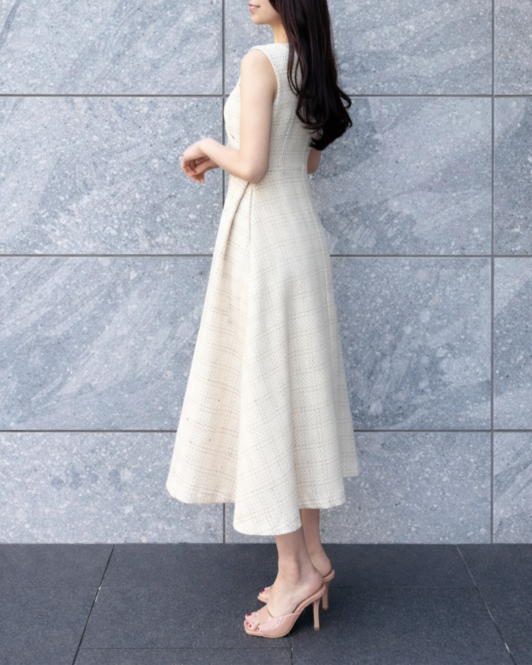 【5月中旬発送】Check Jacquard Flare One-piece