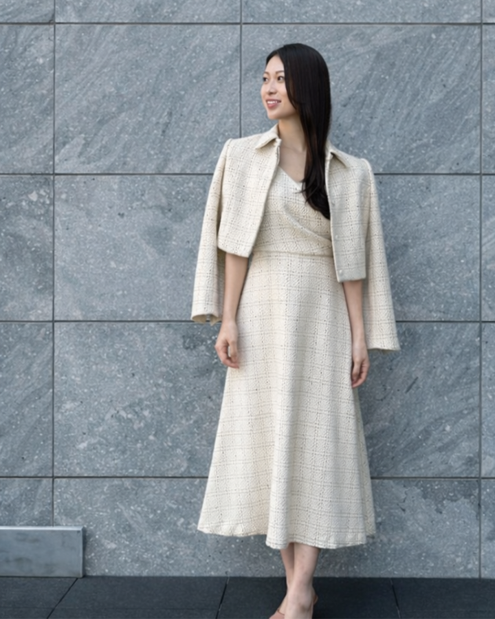 【5月中旬発送】Check Jacquard Cropped Jacket