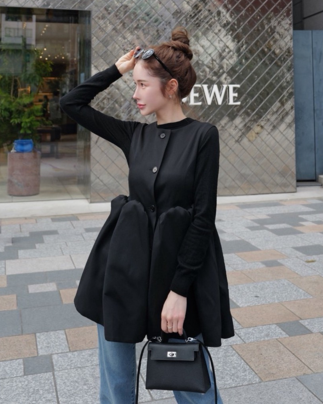 【５月中旬発送】Sleeveless Balloon Peplum Top