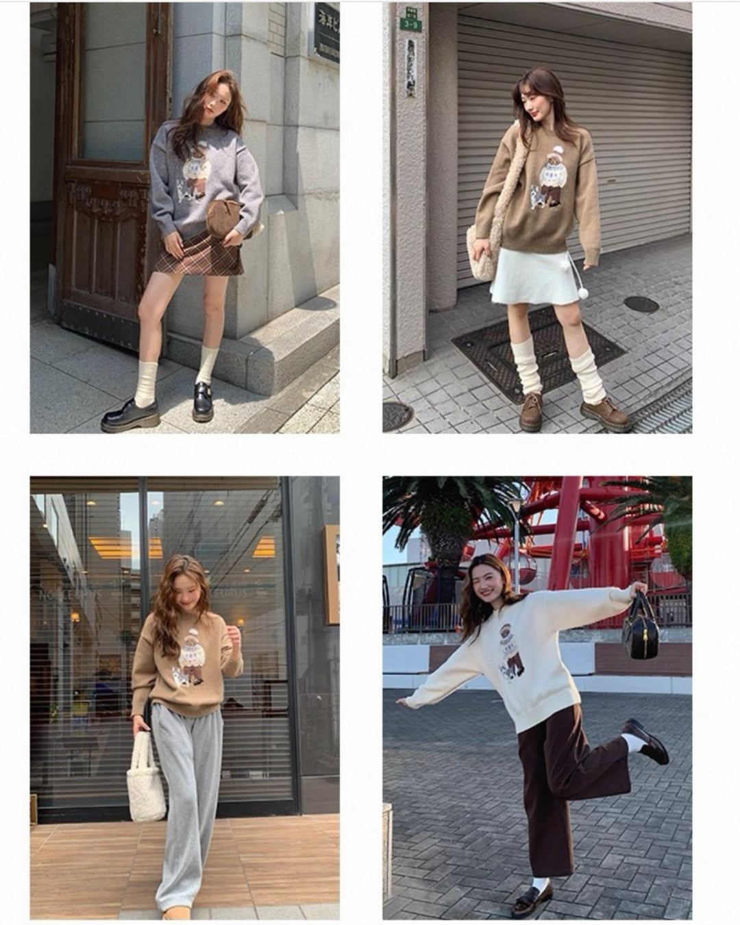 ベア＆ドッグジャガードニットプルオーバー