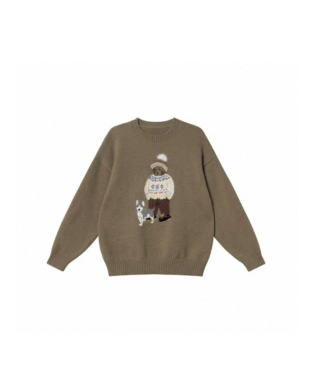 ベア＆ドッグジャガードニットプルオーバー