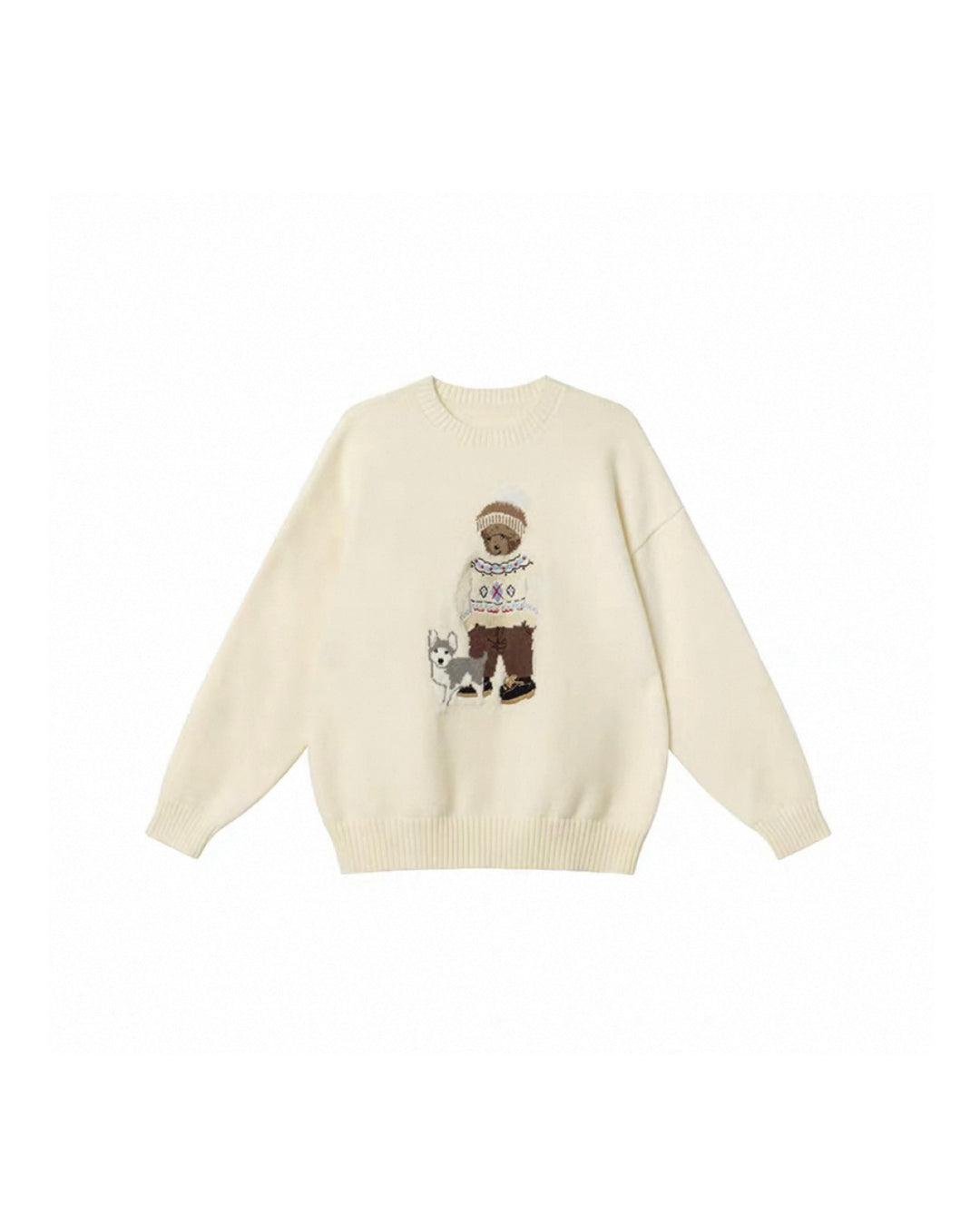 ベア＆ドッグジャガードニットプルオーバー