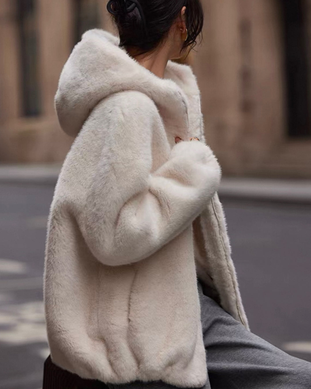 プリュムフーデッドコート