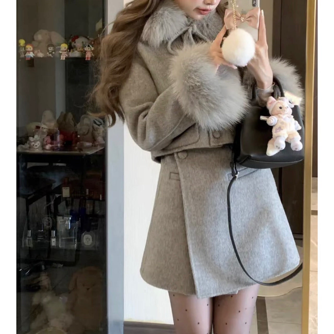レディース 未使用級✨️シールームリン エコファー ショート collar 
