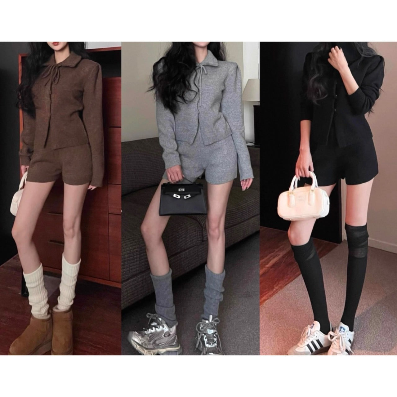 【新品未使用】TORUGATO FUKI×TORUGATOセットアップ ブラック グレー/ブラック/グレー（TOPSのみ）即日発送】オープンカラー