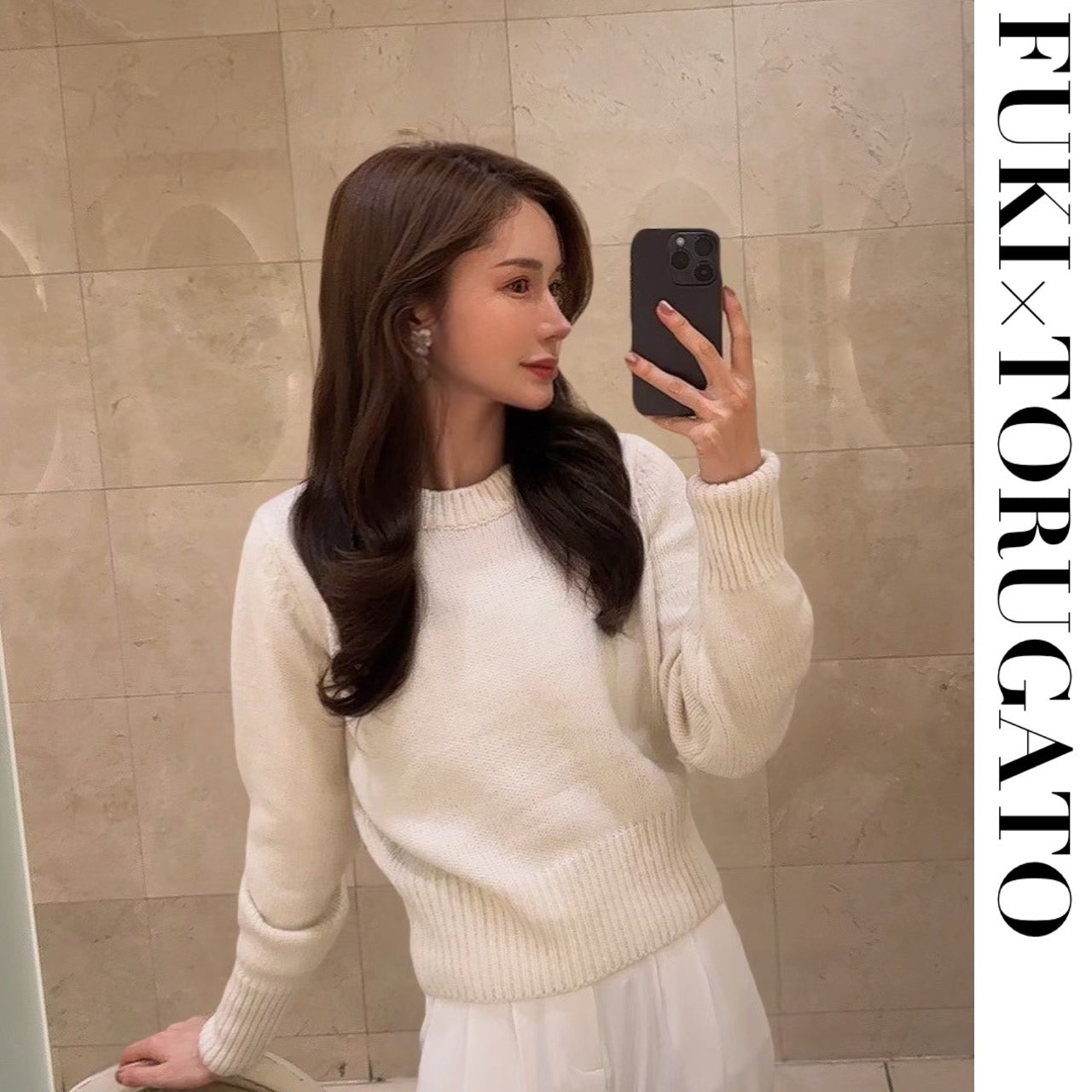 クルーネックモヘアニット