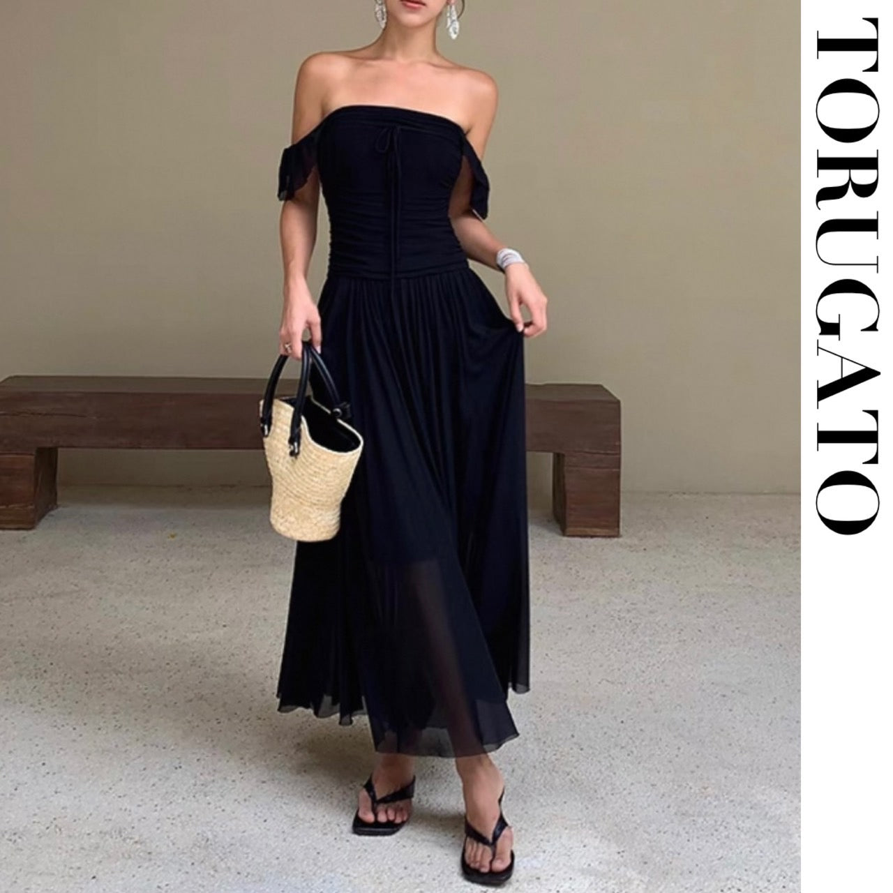 ショルダースルードレスワンピース – TORUGATO