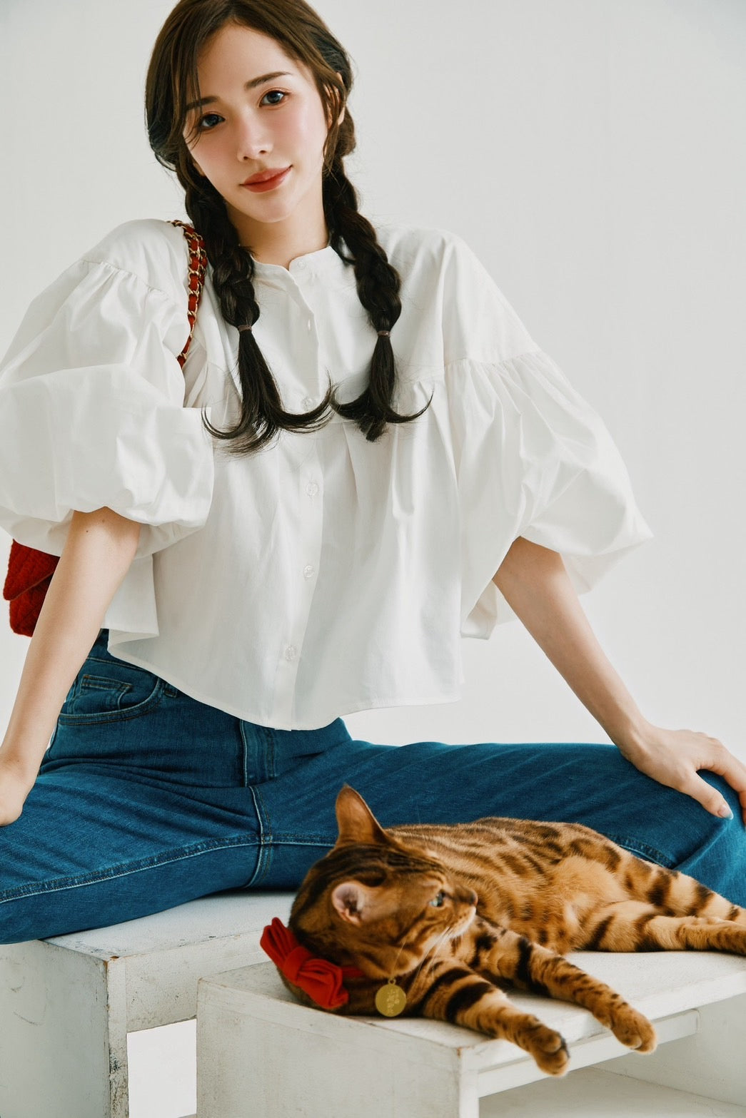 【即日発送】Volume sleeve shirt