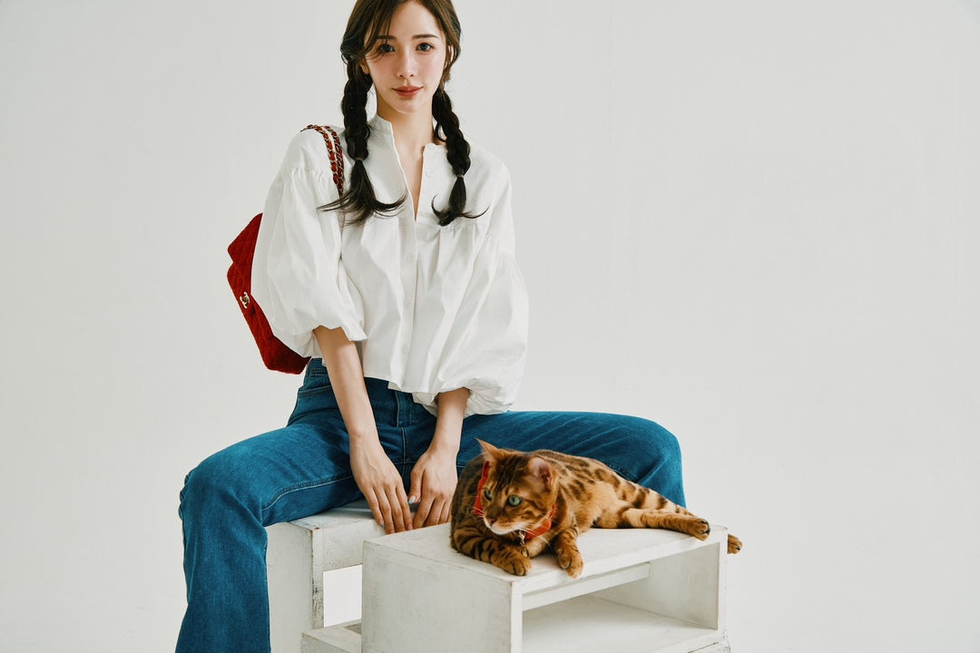 【即日発送】Volume sleeve shirt