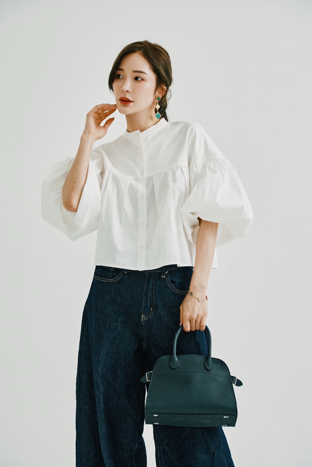 【即日発送】Volume sleeve shirt