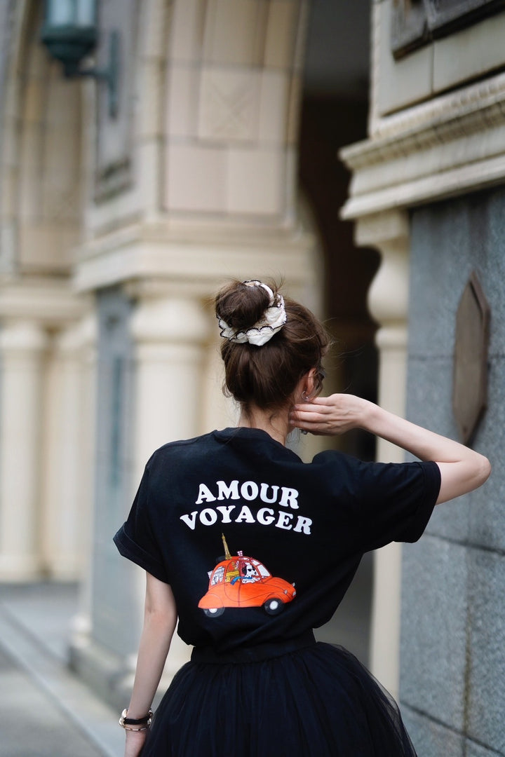 【即日発送】AMOUR VOYAGER print T-shirts