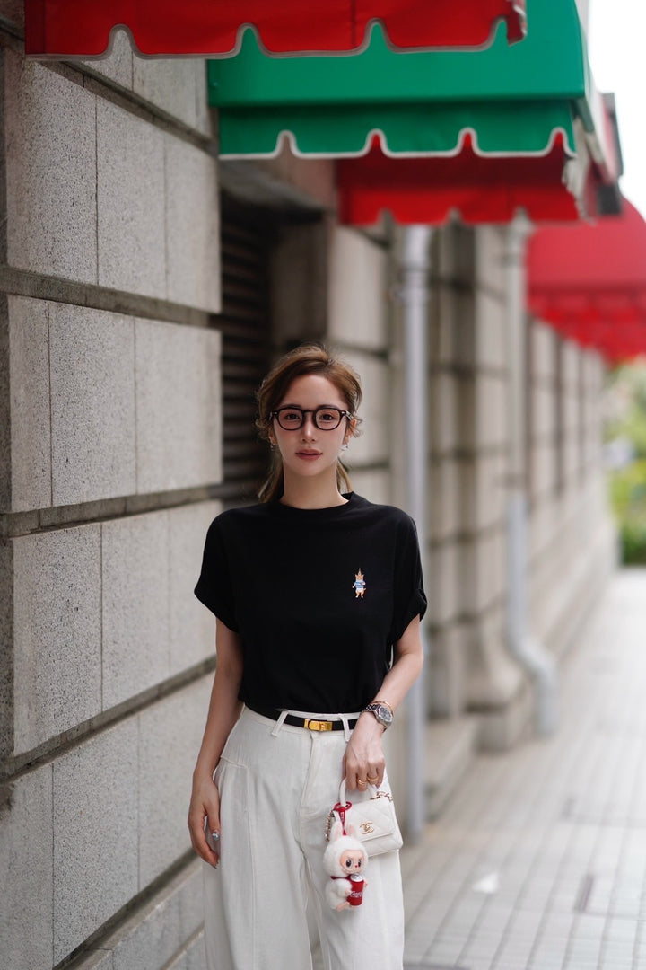 【即日発送】Eiffel cat print T-shirts