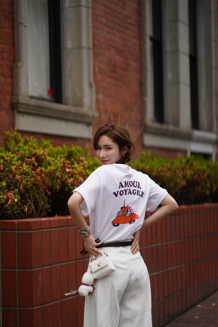 【即日発送】AMOUR VOYAGER print T-shirts