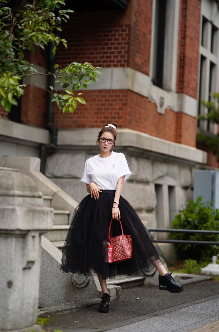 【即日発送】Eiffel cat print T-shirts