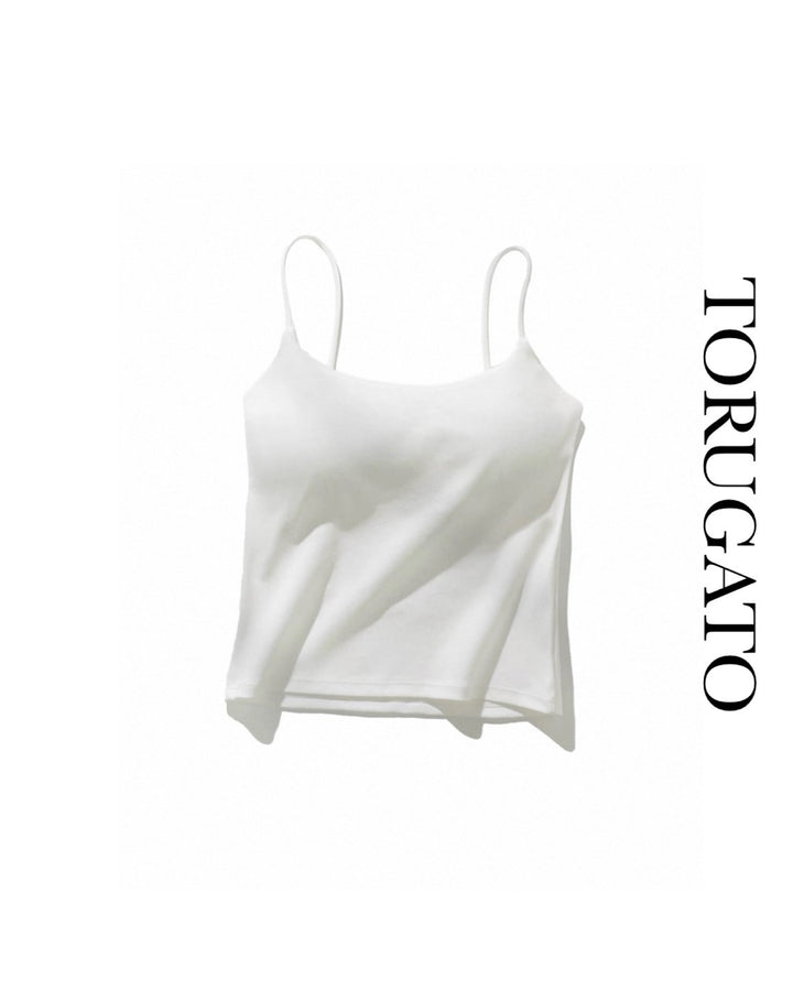 【Sグレー即日発送】バックオープンカップ付きキャミソール