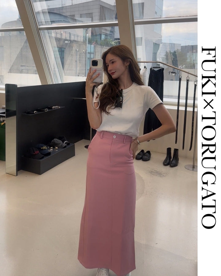 ラインマーメイドロングスカート