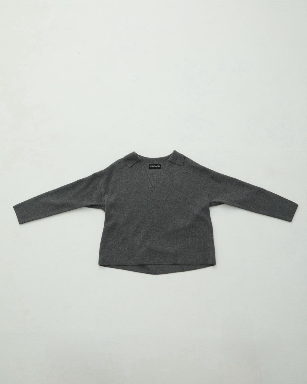 【即日発送】Wool key neck polo knit