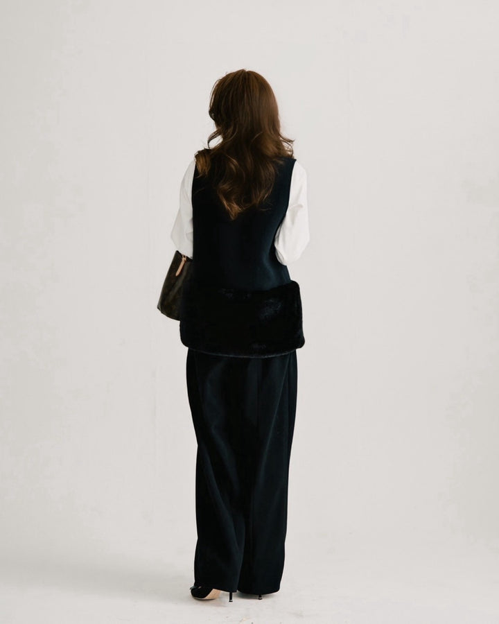 【即日発送】Eco fur vest