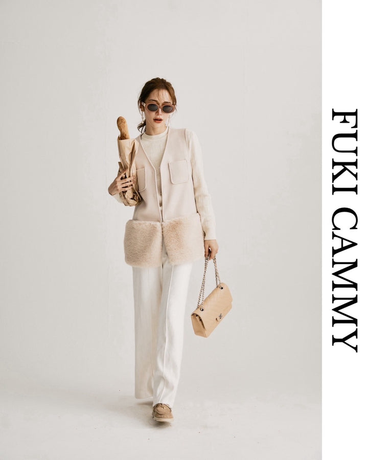 【即日発送】Eco fur vest