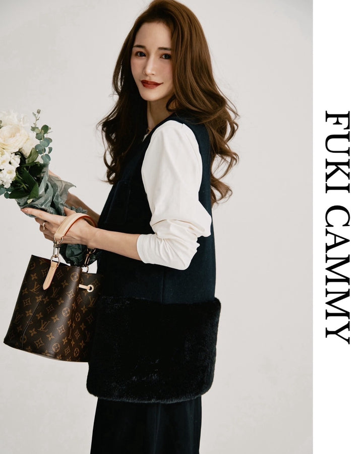 【即日発送】Eco fur vest