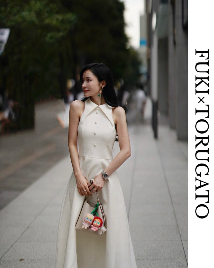 フレンチホルターネックワンピース