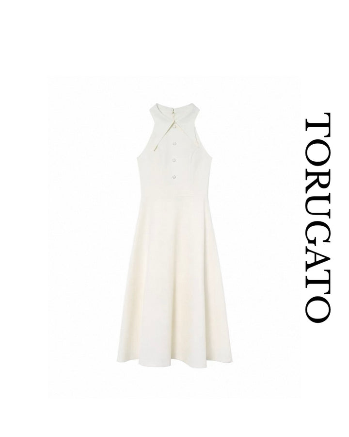 フレンチホルターネックワンピース