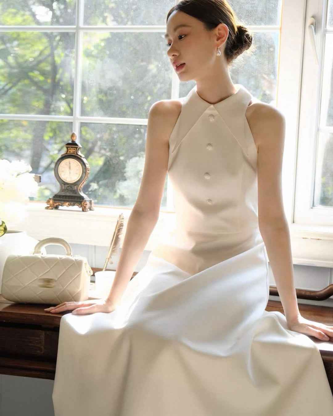 フレンチホルターネックワンピース