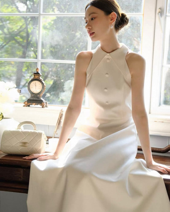 フレンチホルターネックワンピース