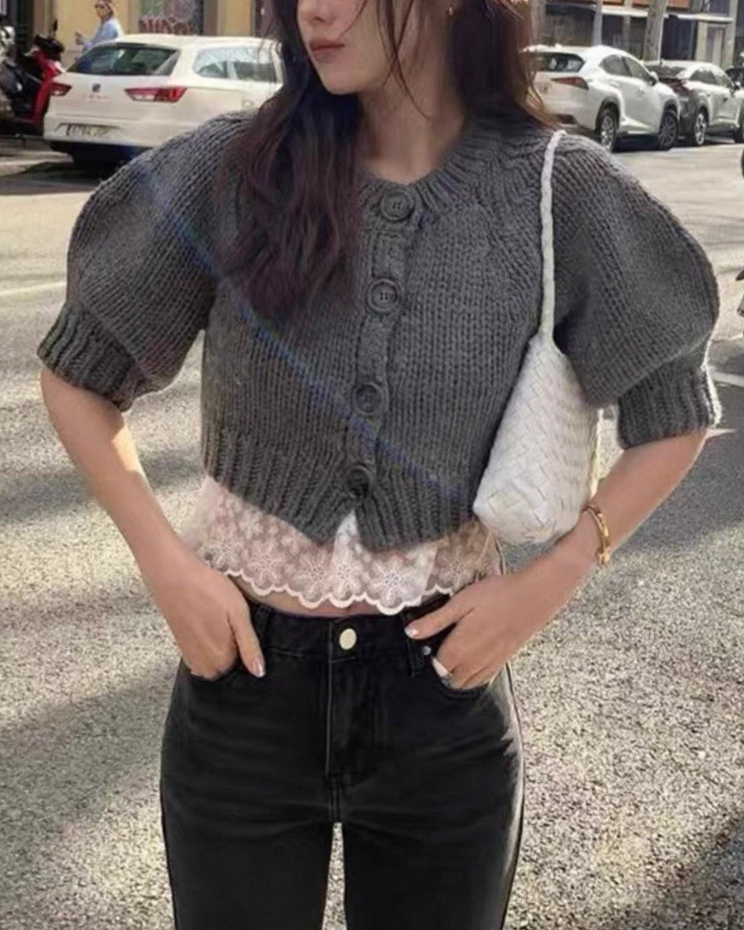 ローゲージニットカーディガン