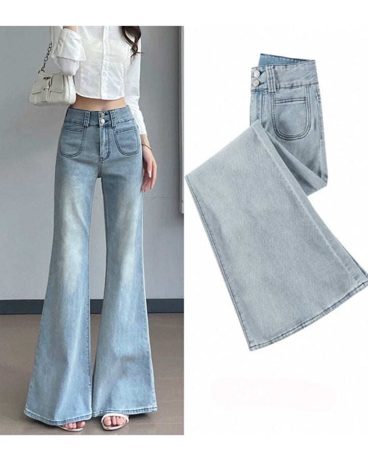 ハイウエストフレアデニム